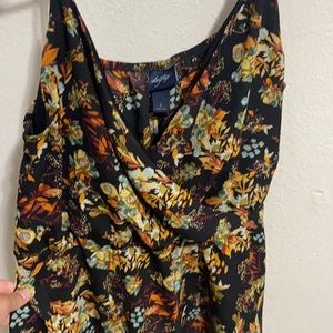 Day trip wrap spaghetti strap blouse